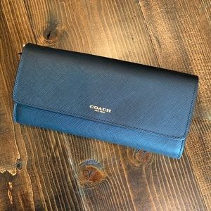 Coach Envelope Saffiano Leather Wallet NWT